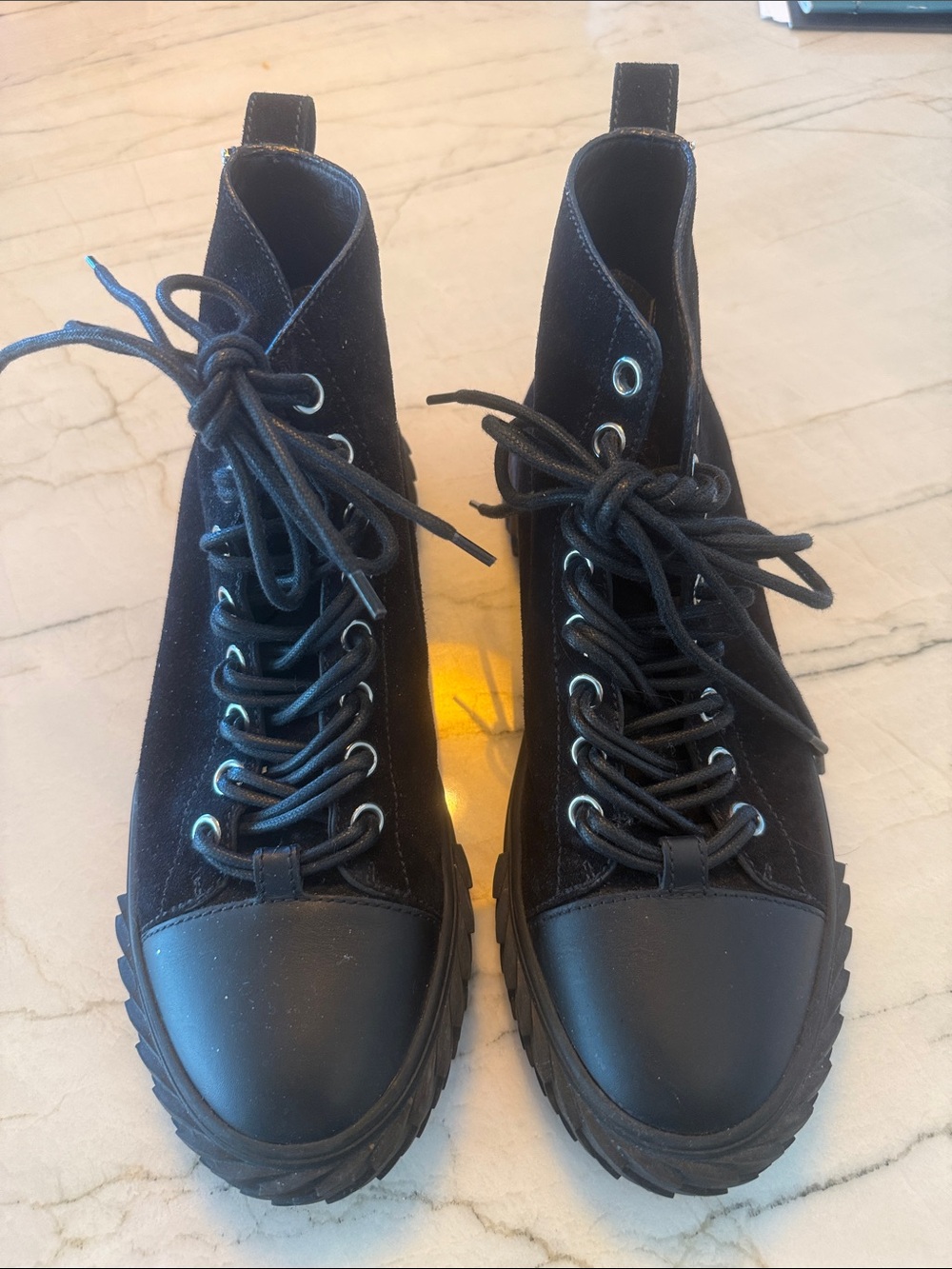 Giuseppe Zanotti Urchin Suede Blabber High Top Black Sneaker Shoes - Men's EU 43